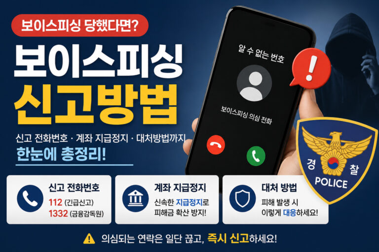 보이스피싱 신고, 대처방법