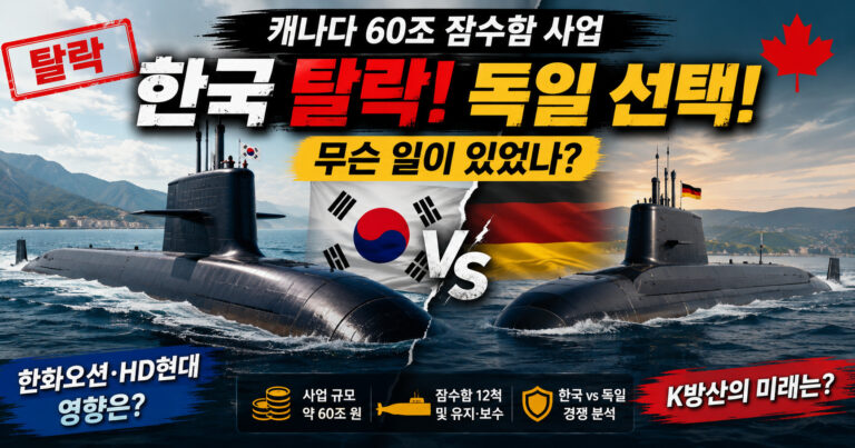 캐나다 60조 잠수함 사업 탈락